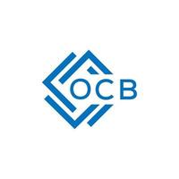 ocb brief logo ontwerp Aan wit achtergrond. ocb creatief cirkel brief logo concept. ocb brief ontwerp. vector