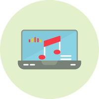 muziek- laptop vector icoon