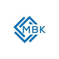 mbk brief logo ontwerp Aan wit achtergrond. mbk creatief cirkel brief logo concept. mbk brief ontwerp. vector