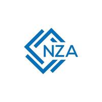 nza brief logo ontwerp Aan wit achtergrond. nza creatief cirkel brief logo concept. nza brief ontwerp. vector