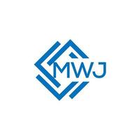 mwj brief logo ontwerp Aan wit achtergrond. mwj creatief cirkel brief logo concept. mwj brief ontwerp. vector