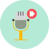 podcast snel vooruit vector icoon