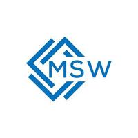 msw brief logo ontwerp Aan wit achtergrond. msw creatief cirkel brief logo concept. msw brief ontwerp. vector