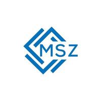 msz brief logo ontwerp Aan wit achtergrond. msz creatief cirkel brief logo concept. msz brief ontwerp. vector