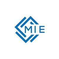 mie brief logo ontwerp Aan wit achtergrond. mie creatief cirkel brief logo concept. mie brief ontwerp. vector