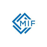 mif brief logo ontwerp Aan wit achtergrond. mif creatief cirkel brief logo concept. mif brief ontwerp. vector