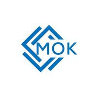 mok brief logo ontwerp Aan wit achtergrond. mok creatief cirkel brief logo concept. mok brief ontwerp. vector