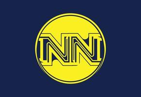 nn brief logo en icoon ontwerp sjabloon vector