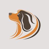 hond hoofd huisdier symbool - gaming hond logo elegant element voor merk - abstract icoon symbolen vector