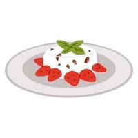 tekening Aziatisch voedsel rood Boon pudding vector