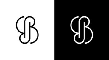 brief b logo mode vector monogram eerste illustratie icoon stijl ontwerp sjabloon