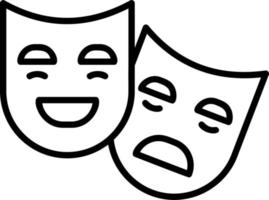 theater maskers vector icoon