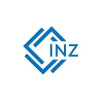 inz brief logo ontwerp Aan wit achtergrond. inz creatief cirkel brief logo concept. inz brief ontwerp. vector