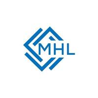 mhl brief logo ontwerp Aan wit achtergrond. mhl creatief cirkel brief logo concept. mhl brief ontwerp. vector