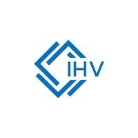 ihv brief logo ontwerp Aan wit achtergrond. ihv creatief cirkel brief logo concept. ihv brief ontwerp. vector