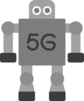 5g robot vector icoon