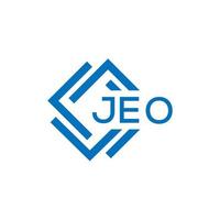 jeo brief logo ontwerp Aan wit achtergrond. jeo creatief cirkel brief logo concept. jeo brief ontwerp. vector