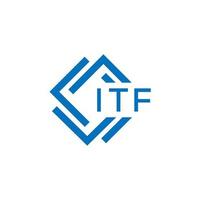 itf brief logo ontwerp Aan wit achtergrond. itf creatief cirkel brief logo concept. itf brief ontwerp. vector