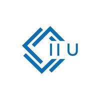 iiu brief logo ontwerp Aan wit achtergrond. iiu creatief cirkel brief logo concept. iiu brief ontwerp. vector