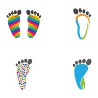 voetverzorging logo afbeeldingen instellen vector