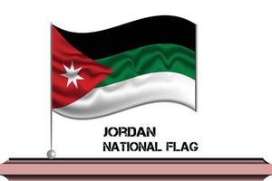 vlag van Jordanië officieel kleuren vector illustratie