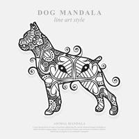 hond mandala. vintage decoratieve elementen. oosters patroon, vectorillustratie. vector