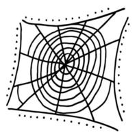 kattebelletje contouren van de web, spinneweb, spin web, flinterdun. halloween achtergrond creatief ontwerp. tekening vector. backdrop achtergrond. vector