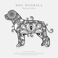 hond mandala. vintage decoratieve elementen. oosters patroon, vectorillustratie. vector