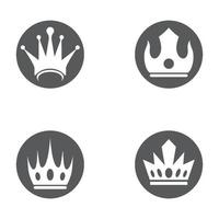 kroon logo sjabloon vector icon set