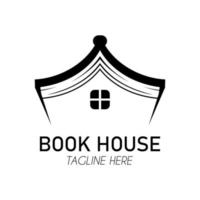 boek huis logo concept idee vector