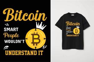 bitcoin slim mensen zou niet begrijpen het t-shirt ontwerp vector