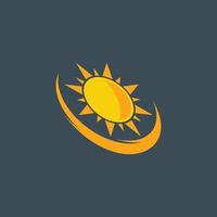 zon vector geïsoleerd zomer icoon ontwerp. vector geel zon symbool