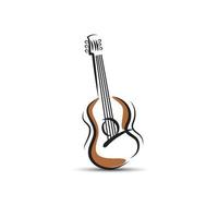 gitaar logo sjabloon vector icoon illustratie ontwerp