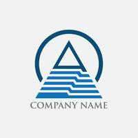 abstract driehoek logo, creatief media Speel logo, vector logo concept illustratie