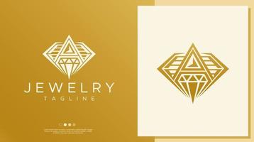 luxe diamant logo een brief ontwerp. elegantie goud sieraden eerste een logo. vector