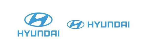 hyundai logo vector, hyundai icoon vrij vector