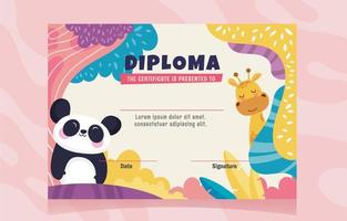 diploma sjabloon voor kinderen vector