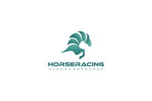 Paardenrennen logo vector