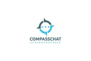 Compass Chat-logo vector