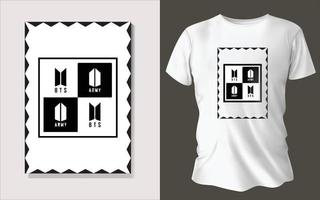 zwart en wit achtergrond tee overhemd ontwerp vector