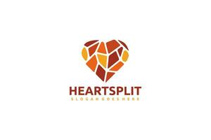 Mosaic Heart-logo vector