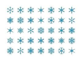 geïsoleerde sneeuwvlokinzameling vector