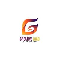 creatief brief g logo ontwerp. vector