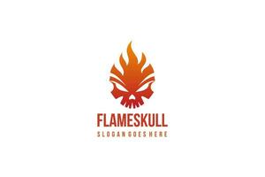 Flame Skull-logo vector