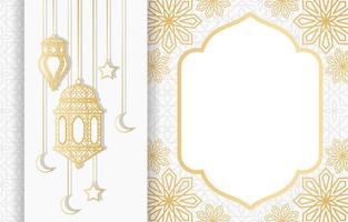 islamitische Arabische lantaarn voor ramadan kareem eid mubarak achtergrond vector
