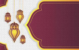 islamitische Arabische lantaarn voor ramadan kareem eid mubarak achtergrond vector