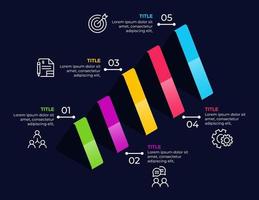 kleurrijke infographic stappeninzameling vector