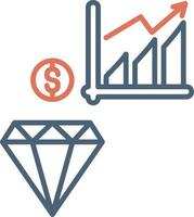 diamant vector pictogram