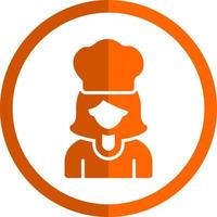 chef vrouw vector icoon ontwerp