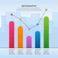 staafdiagram met financieel herstel na infographic crisis vector